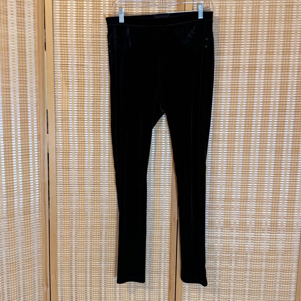 Sanctuary Womens Black Velvet Pull On Skinny Legging Pants XL Goth Cocktail